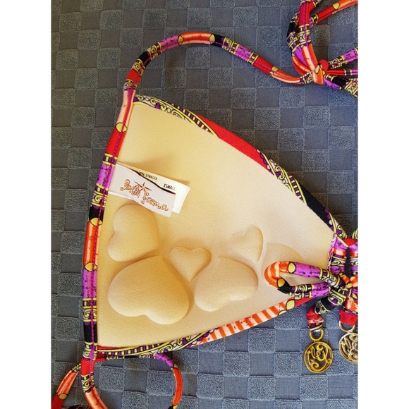 Luli Fama Luxury String Bikini Top Molded Cups - Picture 7 of 11